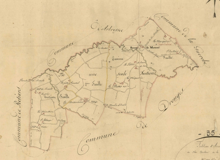 La commune de Moussé (cadastre de 1827)