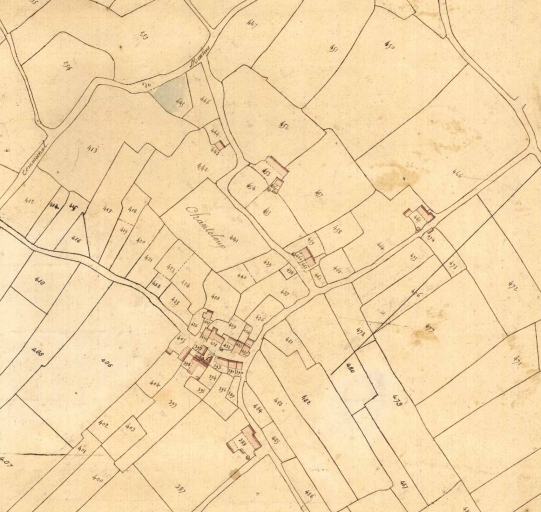Chanteloup (cadastre de 1827) ; L'écart de Chanteloup en 1827