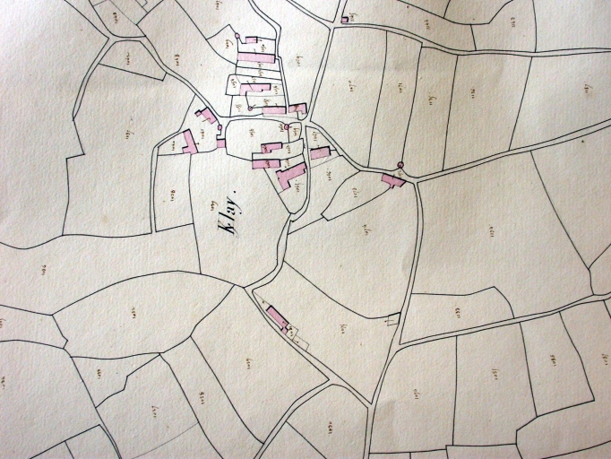 Plan cadastral 1828, section K, 4e feuille (Doc. AD Morbihan, 3P) ; Plan cadastral 1828, section K, 4e feuille (Doc. AD Morbihan, 3P) ; Plan cadastral 1828, section K, 4e feuille (Doc. AD Morbihan, 3P)