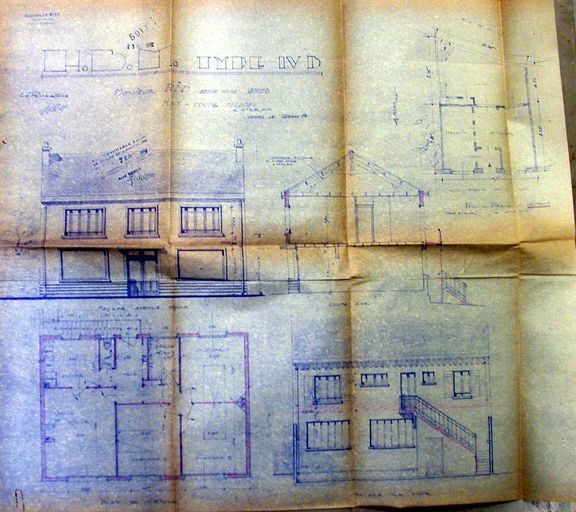 Plan de la maison Rio par Le Blay, 1950. AM Vannes 1G59.