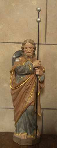 Vue générale de la statuette de Saint Jacques Le Majeur
