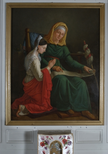 Tableau d'autel : Education de la Vierge