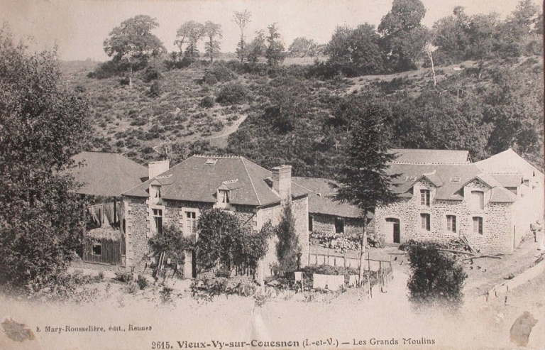 Les Grands Moulins sur une carte postale du début du 20e siècle