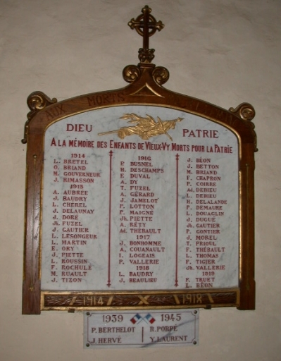 Tableau commémoratif des morts