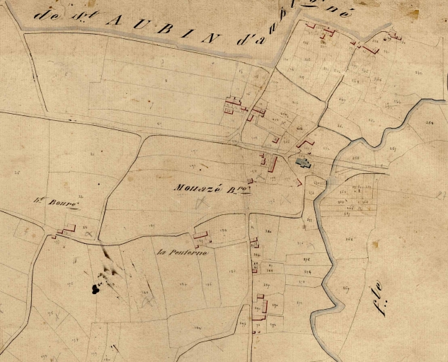 Le bourg en 1828