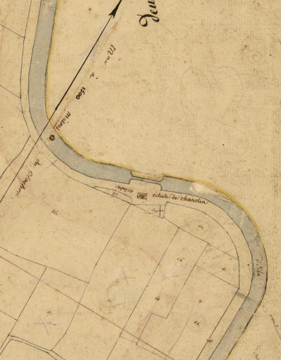 Site d'écluse de Chanclin en 1828