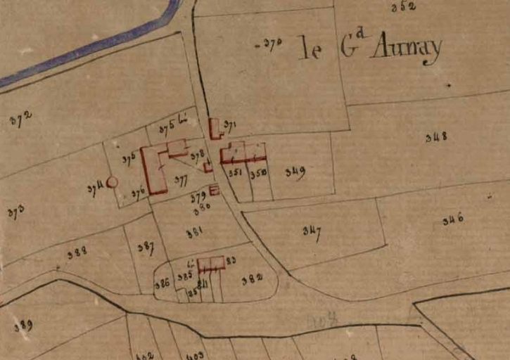 Vue de l'écart sur le cadastre napoléonien de 1827
