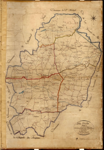 Plan cadastral de la commune en 1827