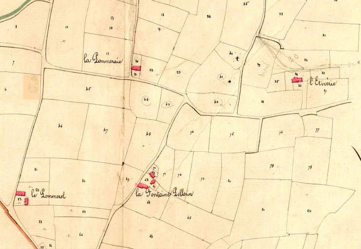 La ferme sur le cadastre de 1827