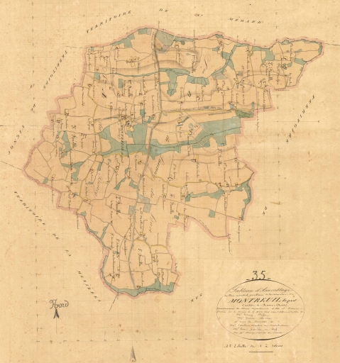 La commune sur le cadastre 1843