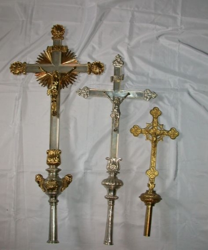 Croix de procession 1 à 3 ; Croix de procession 1 à 3 ; Croix de procession 1 à 3