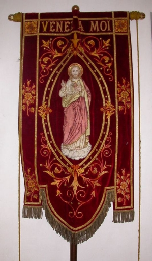 Bannière de procession : Le sacré-coeur