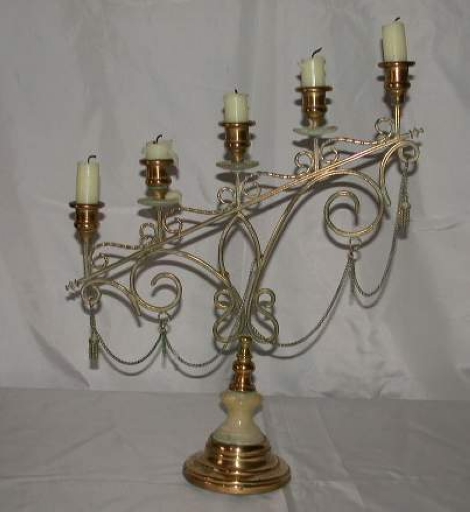 Paire de chandeliers d'église