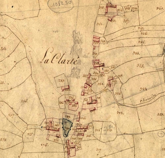 Perros-Guirec, la Clarté. Extrait du cadastre de 1819 (AD 22)