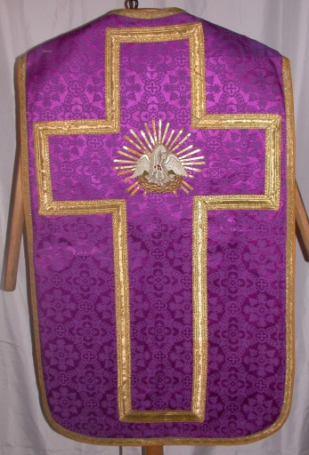 Dos de la chasuble : vue générale