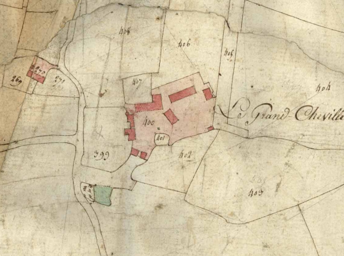 Chevillé sur le cadastre de 1812 ; Chevillé sur le cadastre de 1812 ; Chevillé sur le cadastre de 1812