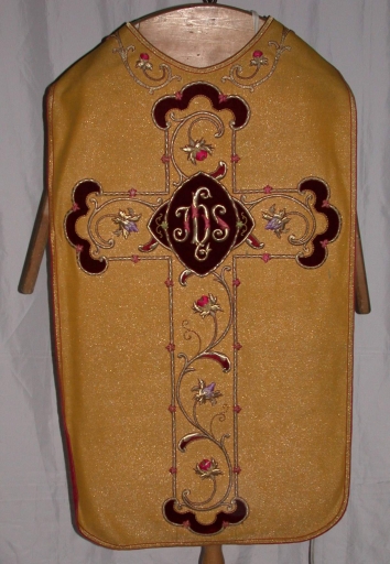 Dos de la chasuble : vue générale