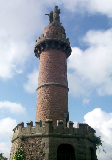 Vue générale ; Ploubazlanec, la tour dite de Kerroc'h (1873)