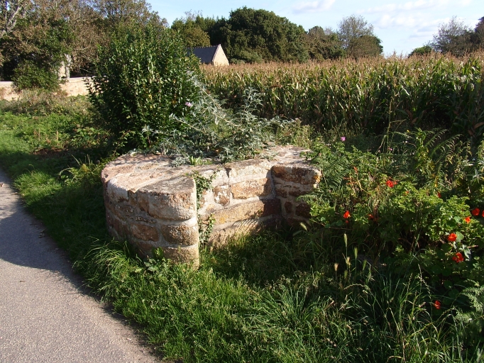 Vue générale ; Bréhat, Roc'h-Cus. Puits