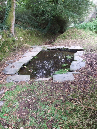 Vue générale ; Creisquer. Lavoir du village, 19e siècle. Vue générale. Section B non cadastré