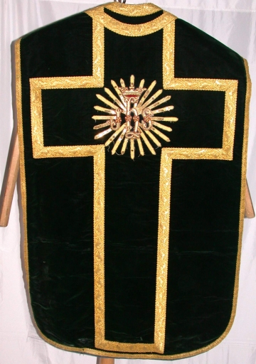Dos de la chasuble : vue générale