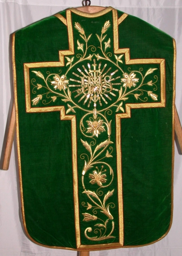 Dos de la chasuble : vue générale