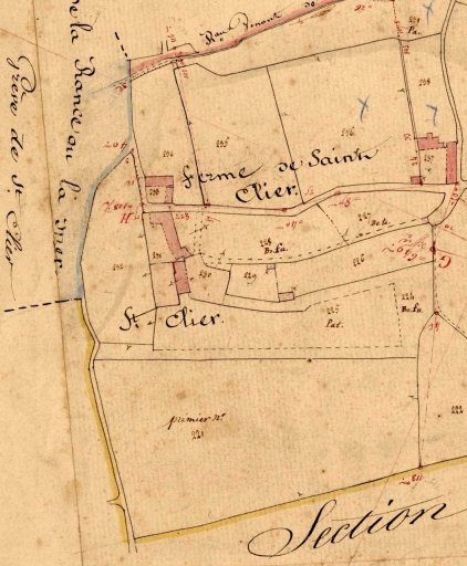 Saint-Elier sur le cadastre de 1834