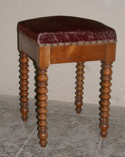 Paire 2 de tabourets d'église