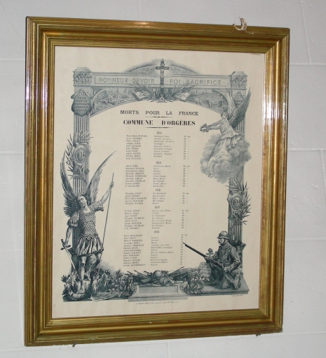Tableau commémoratif des morts