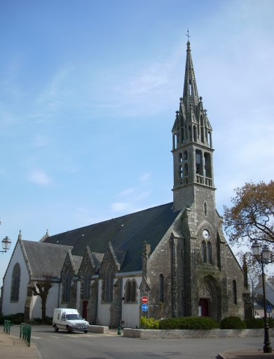 Concarneau, Beuzec-Conq, église Saint-Budoc : vue générale nord-ouest