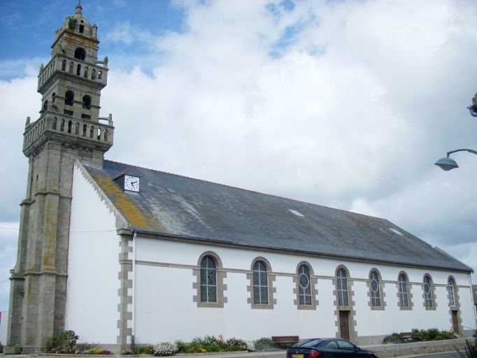 Landéda, église paroissiale : vue générale sud-ouest