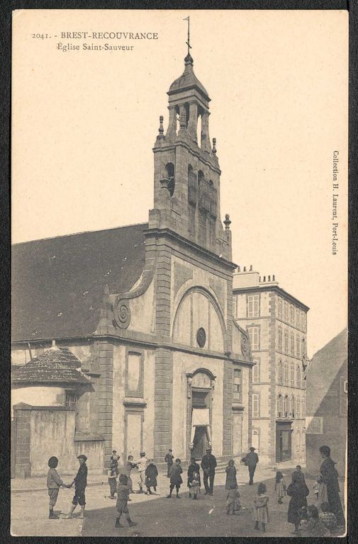 Vue générale de l'église Saint-Sauveur. Carte postale