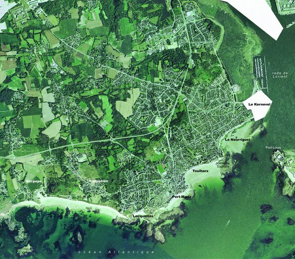 Vue générale de la commune de Larmor-Plage