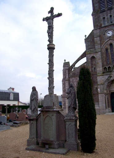 Vue générale ; Paimpol, le calvaire de Plounez (fin du 19ème siècle)