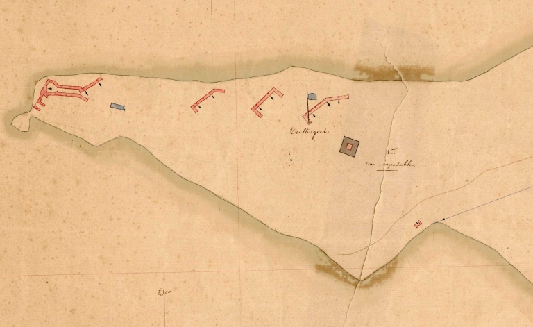 Extrait du plan cadastral de Camaret-sur-Mer. 1831 (AD Finistère 3 P 25).