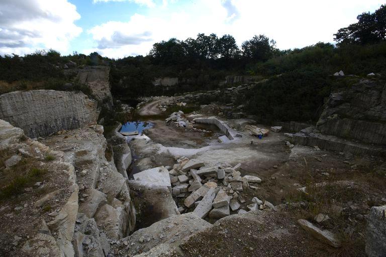 Carrière des Grandes Landes, front de taille