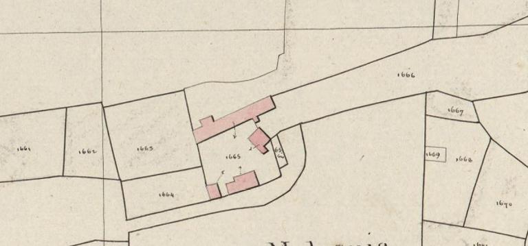 Préaudor sur le cadastre de 1824 (A. D. du Morbihan, 3 P 157/11)