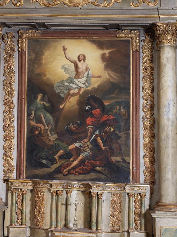 Tableau d'autel : Résurrection du Christ (état en 2013)