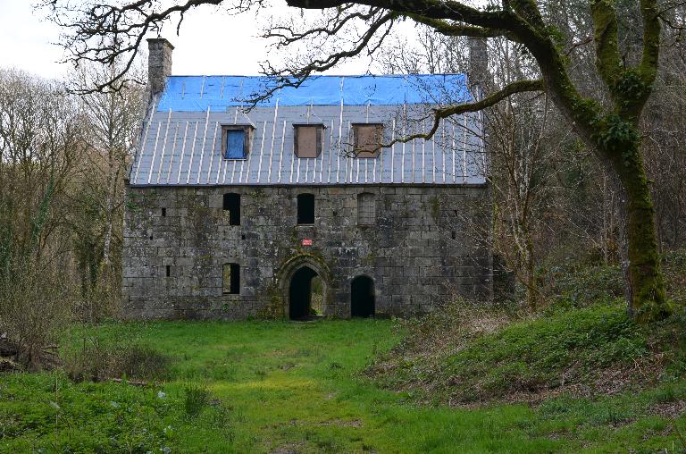 Logis du moulin, élévation orientée vers le nord. L'édifice est daté par millésime de 1758