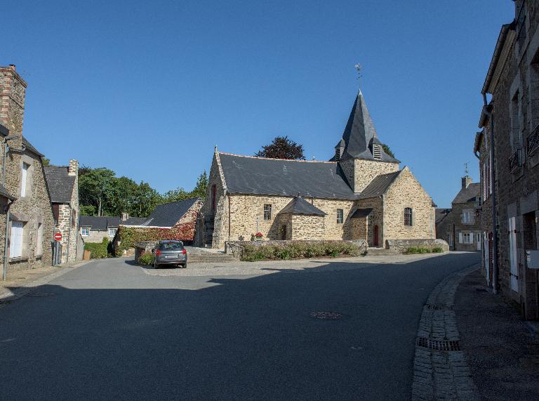 Vue de situation de l'église paroissiale