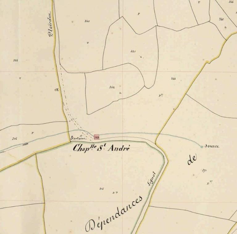 Plan cadastral 1842, section B2 (AD Morbihan, 3P 158)