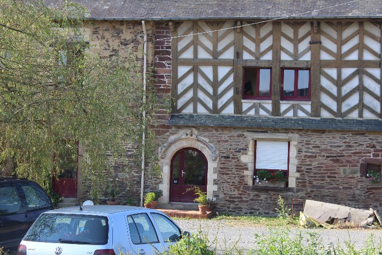 Détail façade en pan de bois ; Détail façade en pan de bois du manoir de la Touche