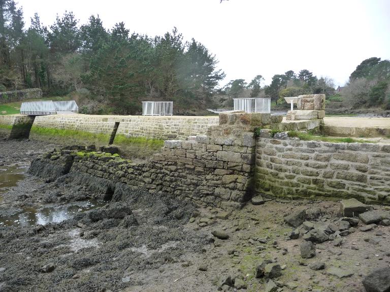 Vestiges de la façade aval du moulin