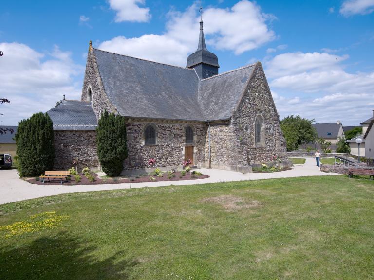 Prieuré de bénédictins, église paroissiale Saint-Melaine (Cintré)