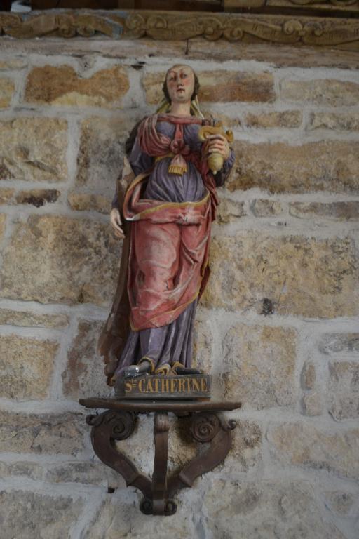 Statue : sainte Catherine d'Alexandrie, chapelle Sainte-Nonne (Dirinon)