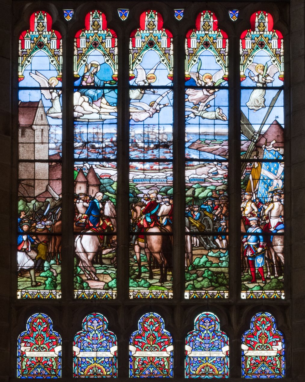 Vue de détail de la scène centrale, préparatifs de la bataille