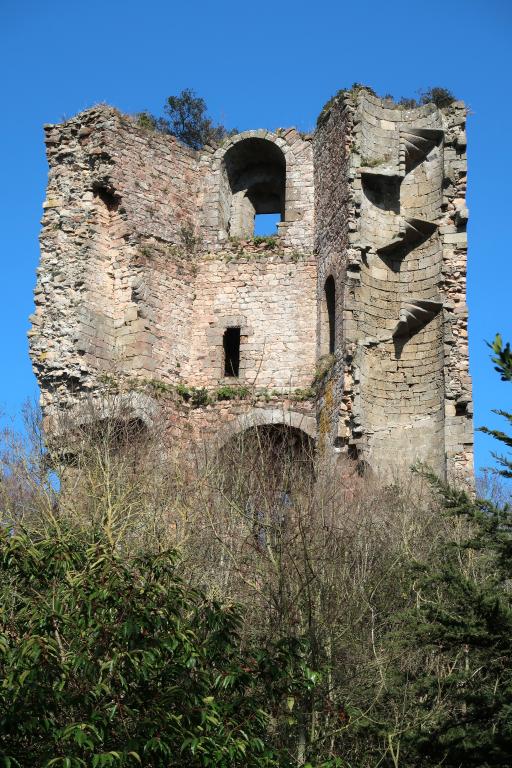 Vue générale depuis le sud. A droite, l'escalier en vis