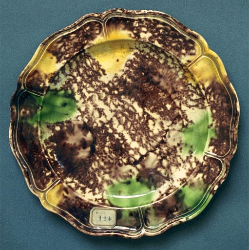 Assiette à marbrures