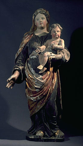 Statue (petite nature) : Vierge à l'Enfant