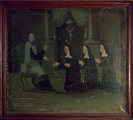 Tableau : Bénédiction de la chapelle des soeurs de la Charité de Montoire